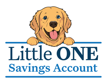 cash the dog with our little one caption