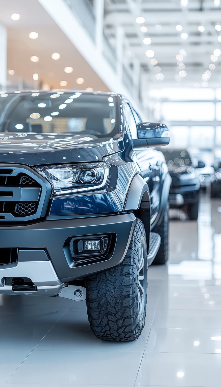 SUV in a dealership